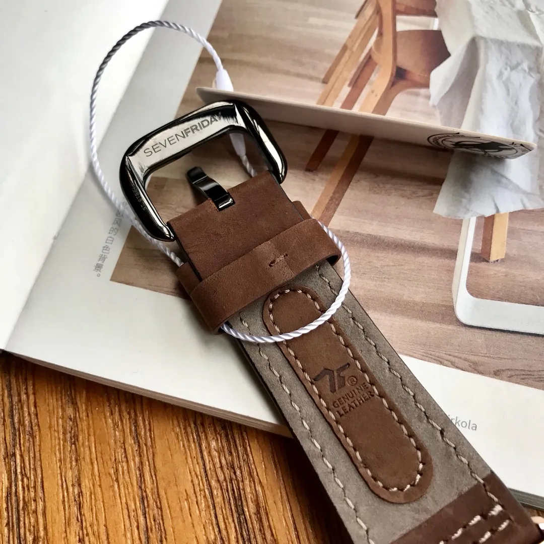 [Authentic Tmall] 💰1640 The latest model at the counter. The color and details of the customer-supplied watch strap can directly distinguish the imitation products on the market, and they cannot be imitated in the market. Original genuine Sevenfriday automatic mechanical men's watch, model: M2B/01, watch diameter 47*47mm, absolutely fidelity, no explanation, look at the details, belt (strap provided by customer), sevenFRIDAY printing is delicate, thick and thin, the map pattern can directly distinguish fakes, the counter is synchronized with the latest small square box packaging! seven fridays